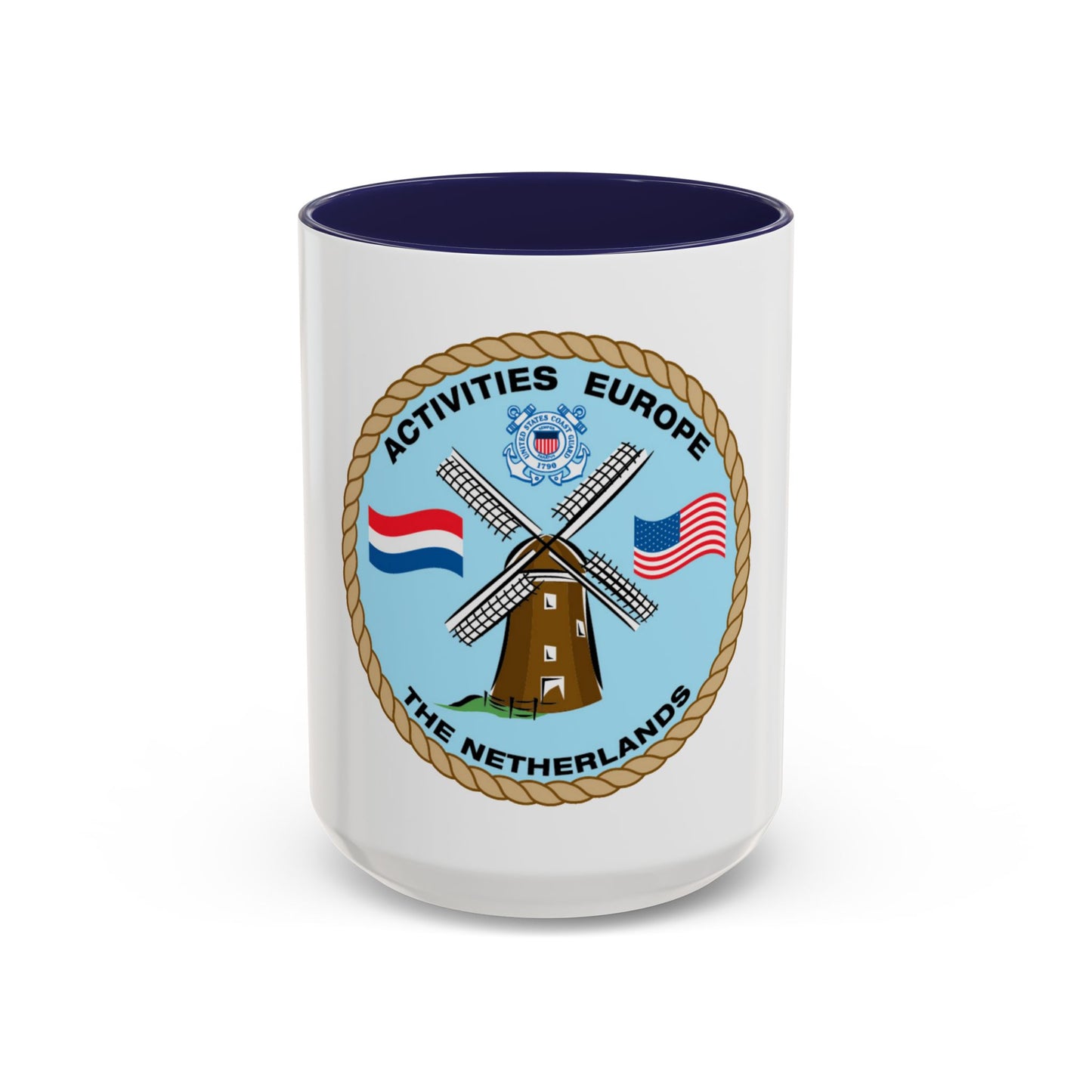 USCG Activities Europe the Netherlands (U.S. Coast Guard) Accent Coffee Mug