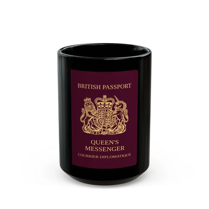 Queen's Messenger Passport - Black Coffee Mug-15oz-Go Mug Yourself