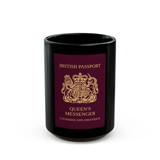 Queen's Messenger Passport - Black Coffee Mug-15oz-Go Mug Yourself