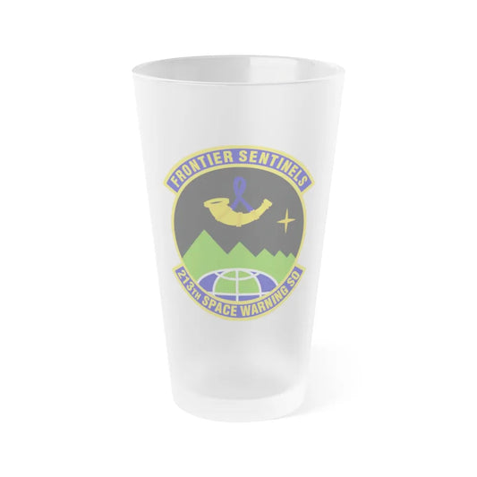 213th Space Warning Squadron (U.S. Air Force) Frosted Pint Glass 16oz-16oz-Frosted-Go Mug Yourself