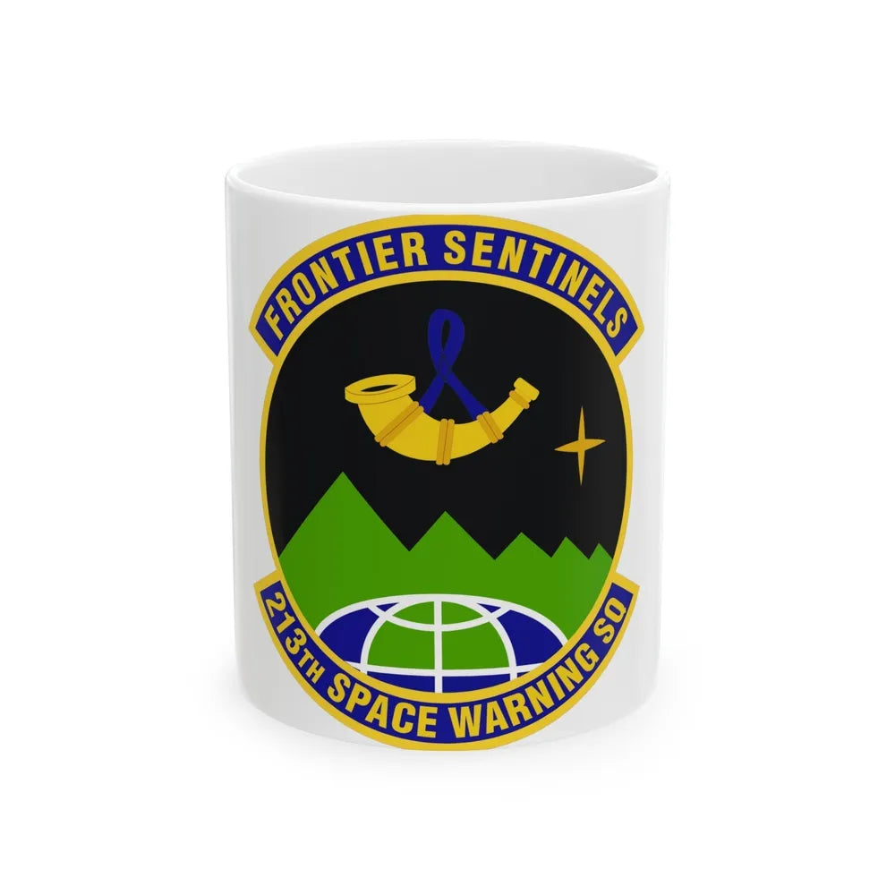 213th Space Warning Squadron (U.S. Air Force) White Coffee Mug-11oz-Go Mug Yourself