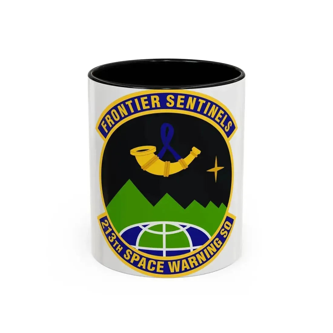213th Space Warning Squadron (U.S. Air Force) Accent Coffee Mug 11oz Black - Go Mug Yourself