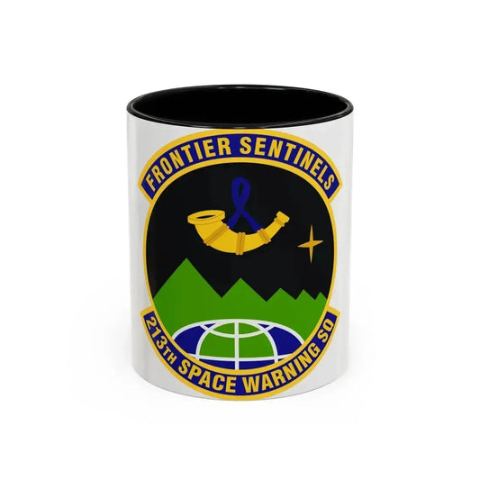 213th Space Warning Squadron (U.S. Air Force) Accent Coffee Mug 11oz Black - Go Mug Yourself
