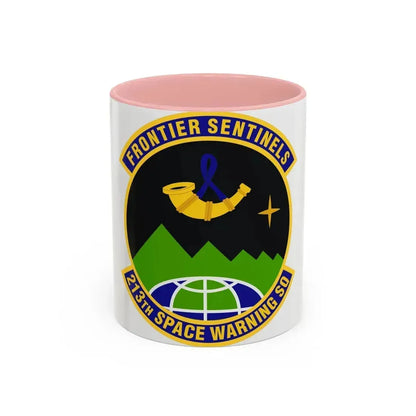 213th Space Warning Squadron (U.S. Air Force) Accent Coffee Mug 11oz Pink - Go Mug Yourself