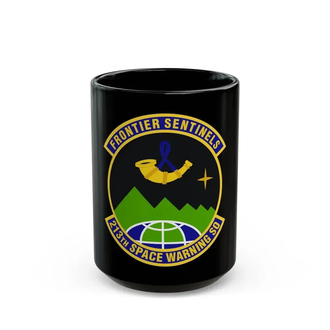 213th Space Warning Squadron (U.S. Air Force) Black Coffee Mug 15oz - Go Mug Yourself