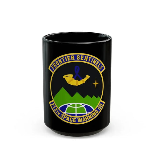 213th Space Warning Squadron (U.S. Air Force) Black Coffee Mug 15oz - Go Mug Yourself