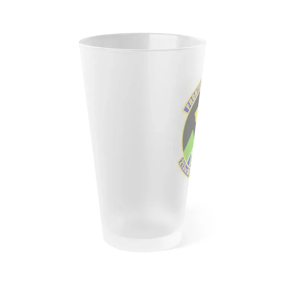 213th Space Warning Squadron (U.S. Air Force) Frosted Pint Glass 16oz - Go Mug Yourself