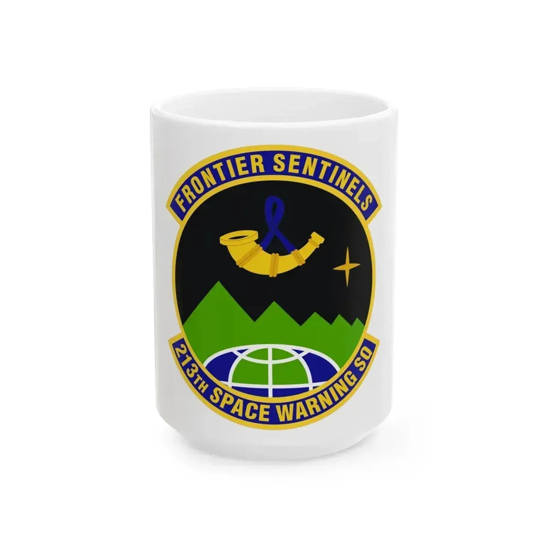 213th Space Warning Squadron (U.S. Air Force) White Coffee Mug 15oz - Go Mug Yourself