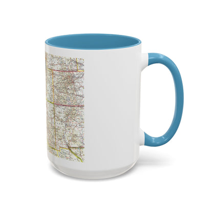 USA - Southwestern (1959) (Map) Accent Coffee Mug