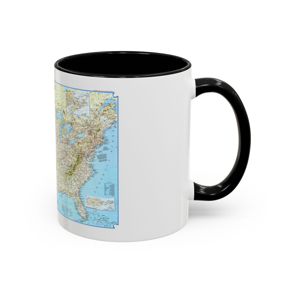 North America - Vacationlands (1966) (Map) Accent Coffee Mug