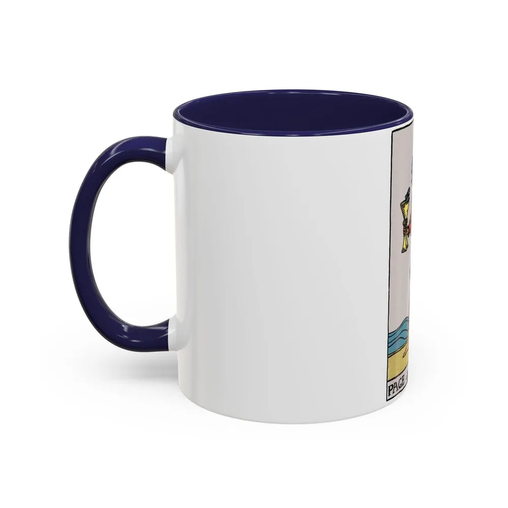 The Page of Cups (Tarot Card) Accent Coffee Mug-Go Mug Yourself