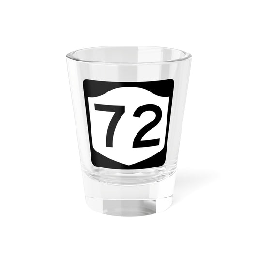 NY-72 (New York) (Road Sign) Shot Glass 1.5oz