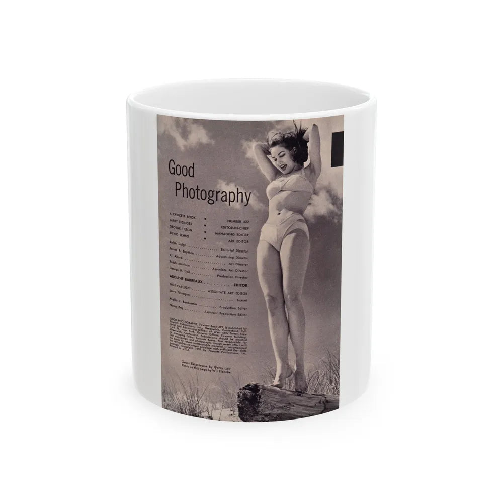 Julie Newmar #334 (Vintage Female Icon) White Coffee Mug-11oz-Go Mug Yourself