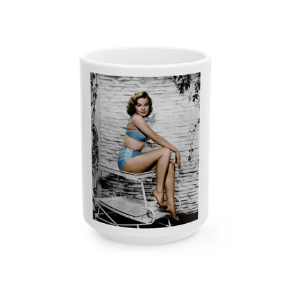 Leslie Parrish #42 (Vintage Female Icon) White Coffee Mug-15oz-Go Mug Yourself