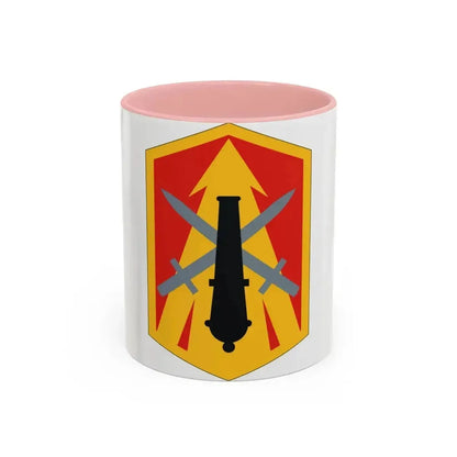 214th Field Artillery Brigade (U.S. Army) Accent Coffee Mug 11oz Pink - Go Mug Yourself