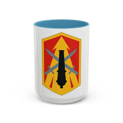 214th Field Artillery Brigade (U.S. Army) Accent Coffee Mug 15oz Light Blue - Go Mug Yourself