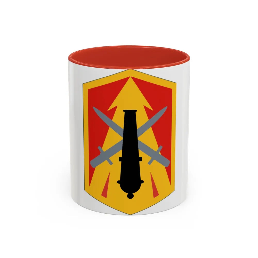 214th Fires Brigade (U.S. Army) Accent Coffee Mug-11oz-Red-Go Mug Yourself