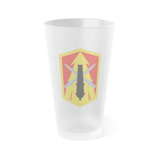 214th Fires Brigade (U.S. Army) Frosted Pint Glass 16oz-Go Mug Yourself