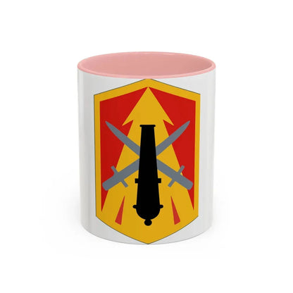 214th Fires Brigade (U.S. Army) Accent Coffee Mug 11oz Pink - Go Mug Yourself