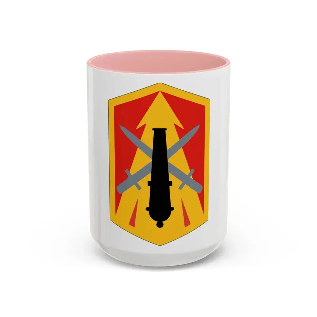 214th Fires Brigade (U.S. Army) Accent Coffee Mug 15oz Pink - Go Mug Yourself