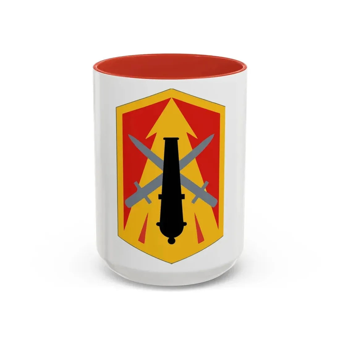 214th Fires Brigade (U.S. Army) Accent Coffee Mug 15oz Red - Go Mug Yourself