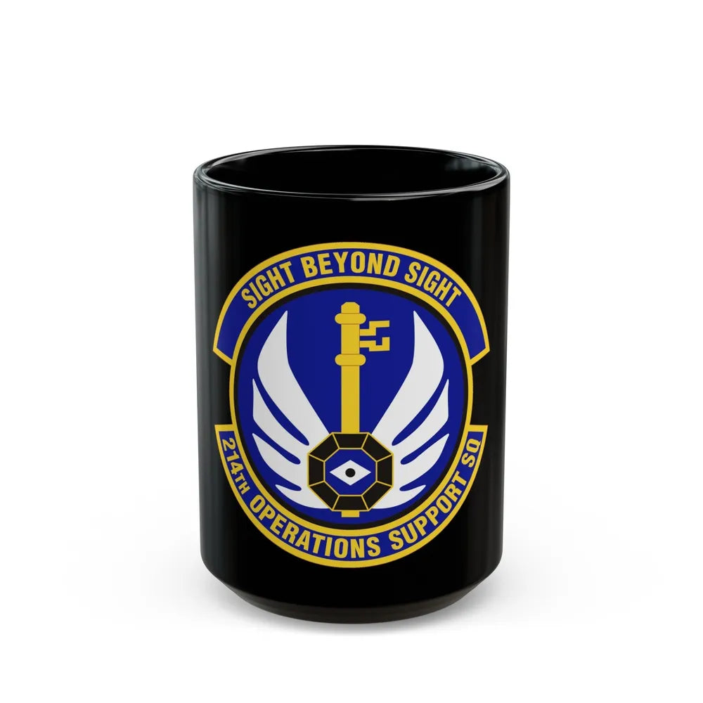 214th Operations Support Squadron (U.S. Air Force) Black Coffee Mug-15oz-Go Mug Yourself