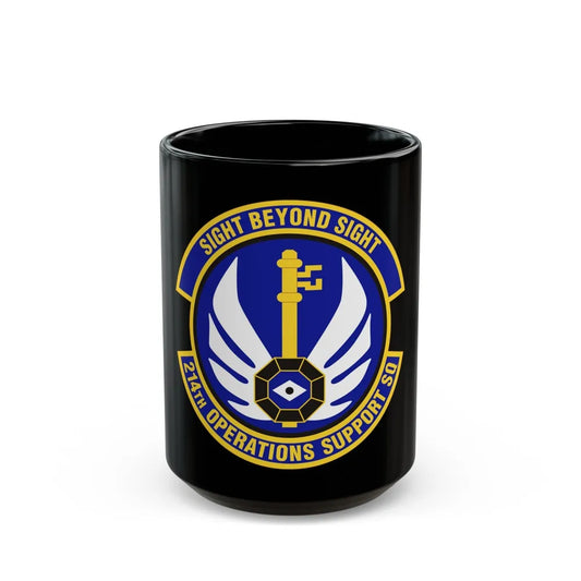 214th Operations Support Squadron (U.S. Air Force) Black Coffee Mug-15oz-Go Mug Yourself