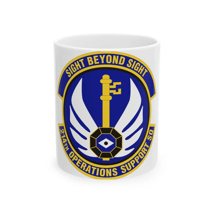 214th Operations Support Squadron (U.S. Air Force) White Coffee Mug-11oz-Go Mug Yourself