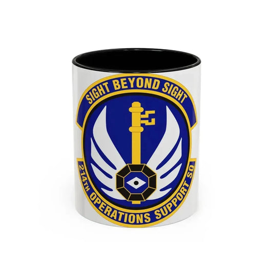 214th Operations Support Squadron (U.S. Air Force) Accent Coffee Mug 11oz Black - Go Mug Yourself
