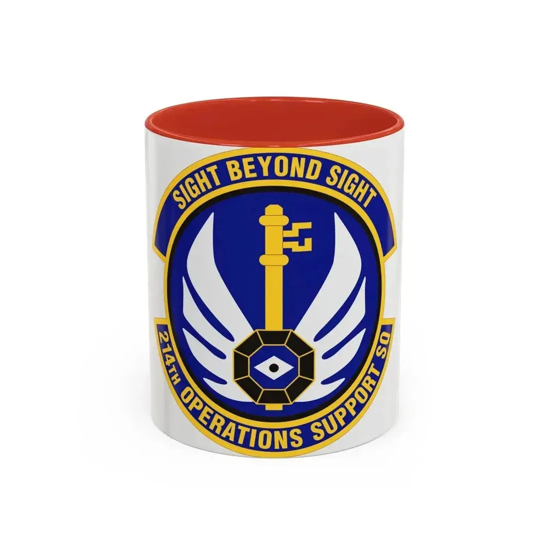 214th Operations Support Squadron (U.S. Air Force) Accent Coffee Mug 11oz Red - Go Mug Yourself