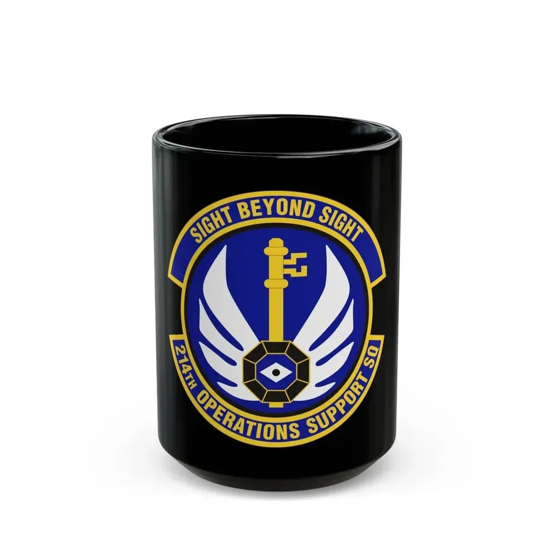 214th Operations Support Squadron (U.S. Air Force) Black Coffee Mug 15oz - Go Mug Yourself