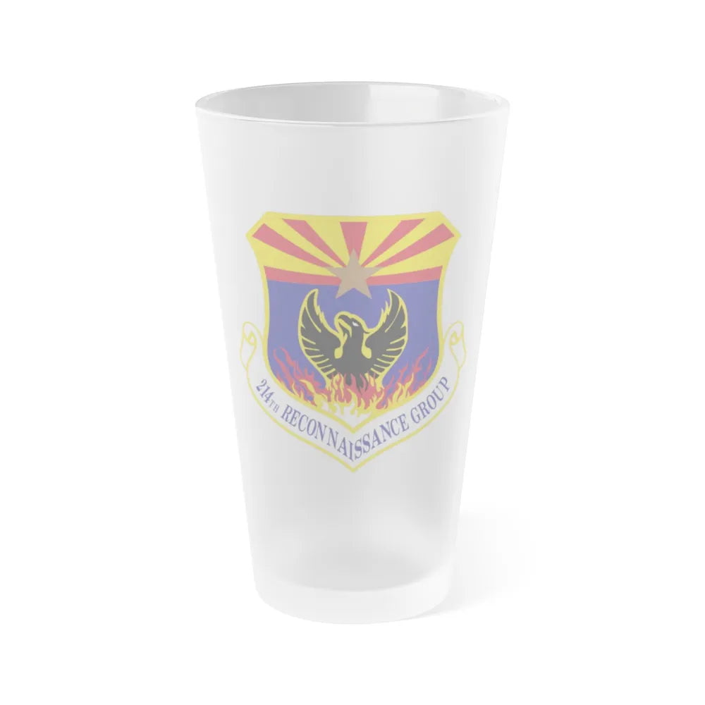 214th Reconnaissance Group (U.S. Air Force) Frosted Pint Glass 16oz-16oz-Frosted-Go Mug Yourself