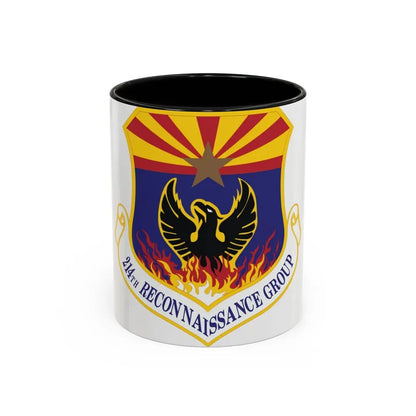 214th Reconnaissance Group (U.S. Air Force) Accent Coffee Mug 11oz Black - Go Mug Yourself