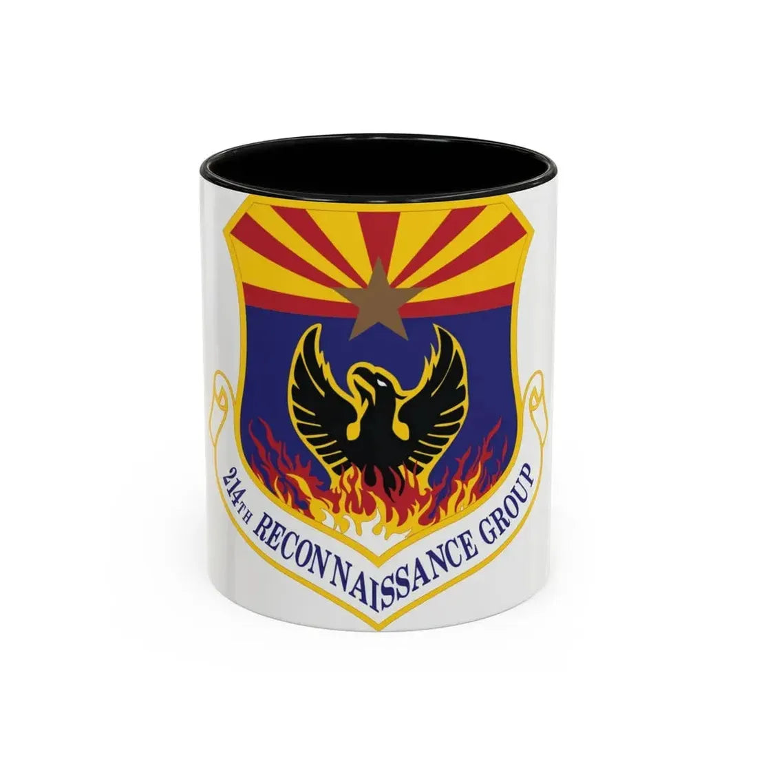 214th Reconnaissance Group (U.S. Air Force) Accent Coffee Mug 11oz Black - Go Mug Yourself