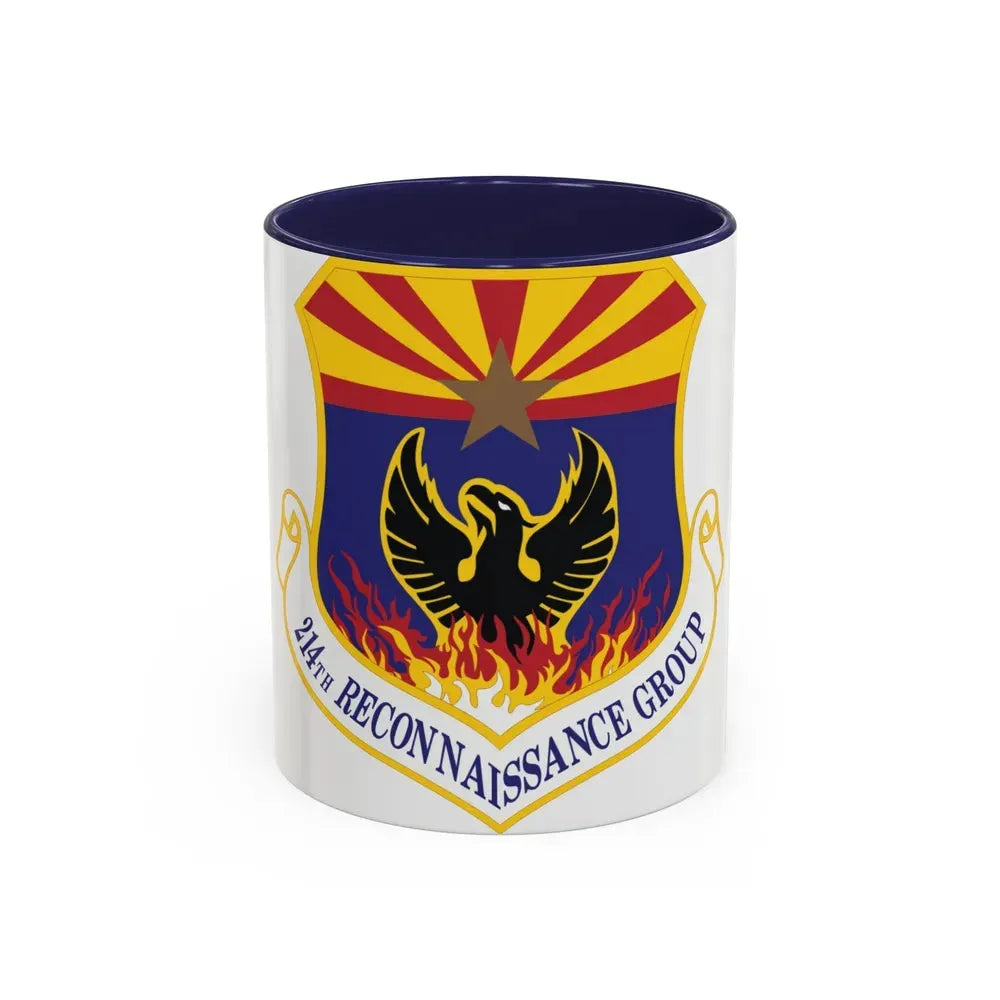 214th Reconnaissance Group (U.S. Air Force) Accent Coffee Mug 11oz Navy - Go Mug Yourself