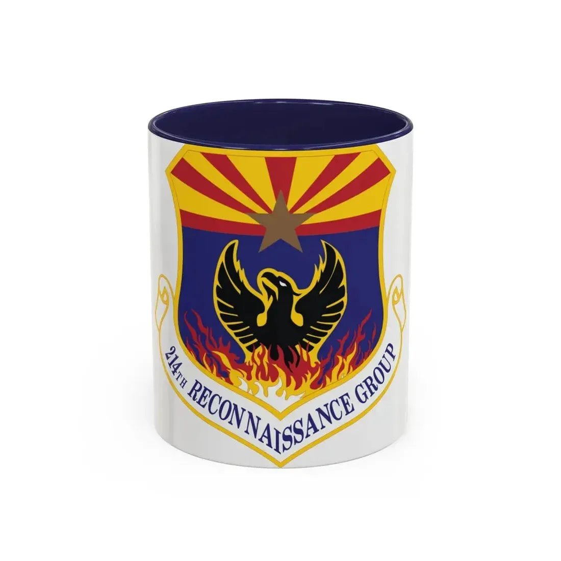 214th Reconnaissance Group (U.S. Air Force) Accent Coffee Mug 11oz Navy - Go Mug Yourself