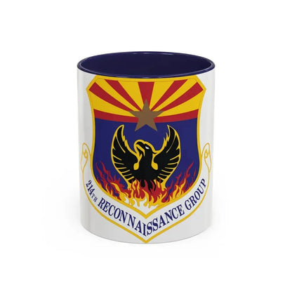 214th Reconnaissance Group (U.S. Air Force) Accent Coffee Mug 11oz Navy - Go Mug Yourself