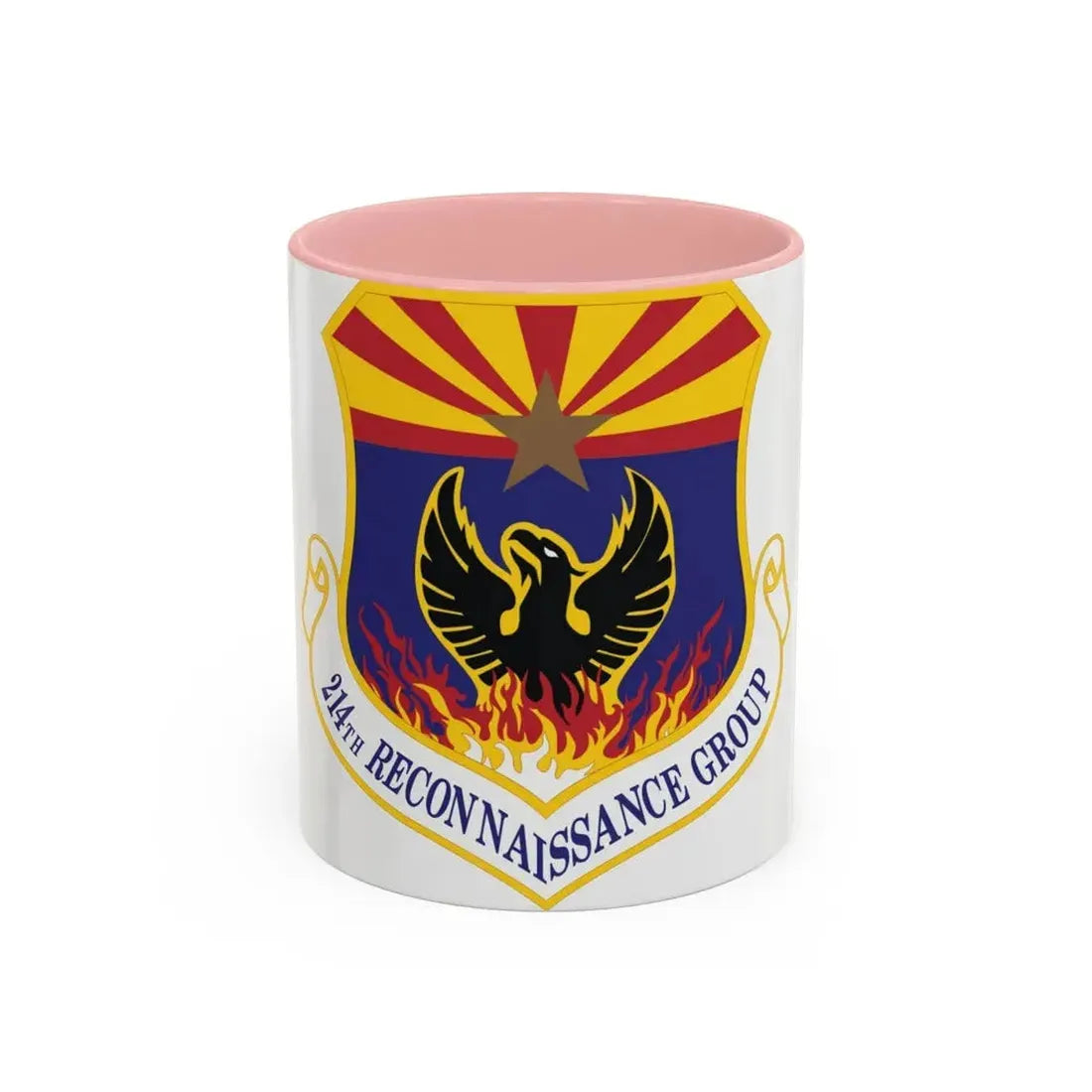 214th Reconnaissance Group (U.S. Air Force) Accent Coffee Mug 11oz Pink - Go Mug Yourself