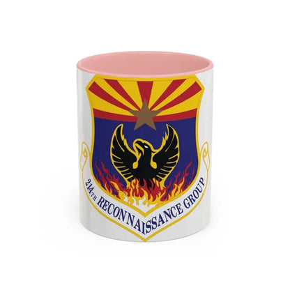 214th Reconnaissance Group (U.S. Air Force) Accent Coffee Mug 11oz Pink - Go Mug Yourself
