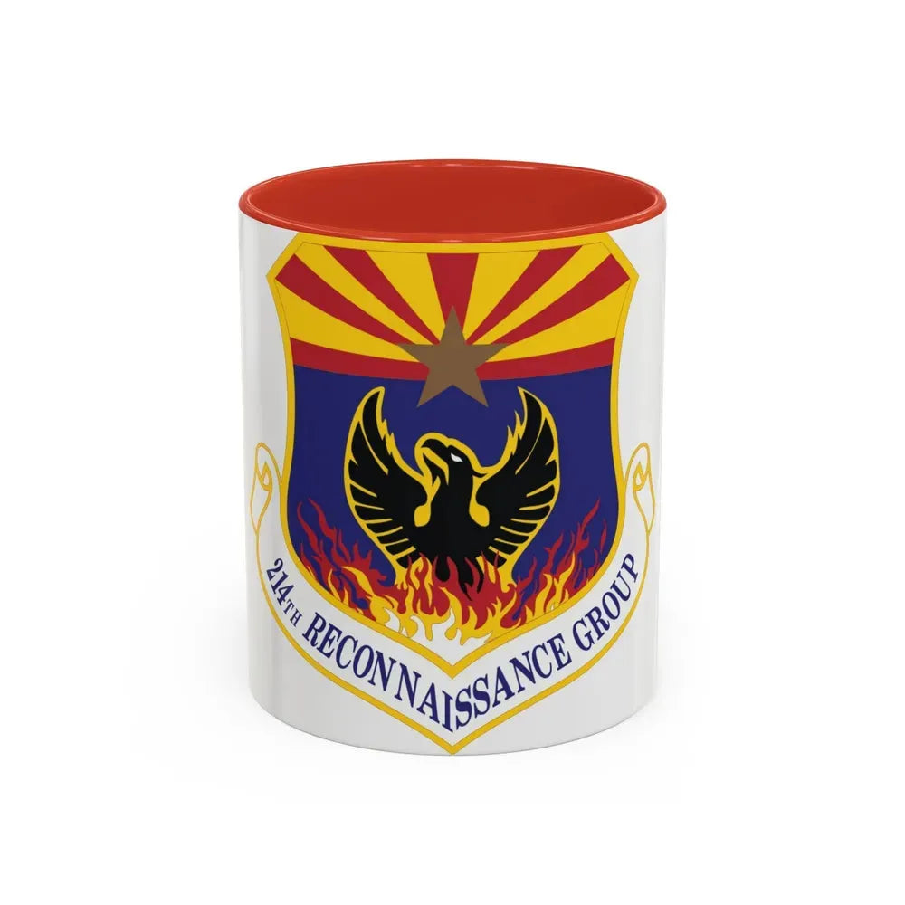 214th Reconnaissance Group (U.S. Air Force) Accent Coffee Mug 11oz Red - Go Mug Yourself