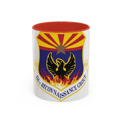 214th Reconnaissance Group (U.S. Air Force) Accent Coffee Mug 11oz Red - Go Mug Yourself