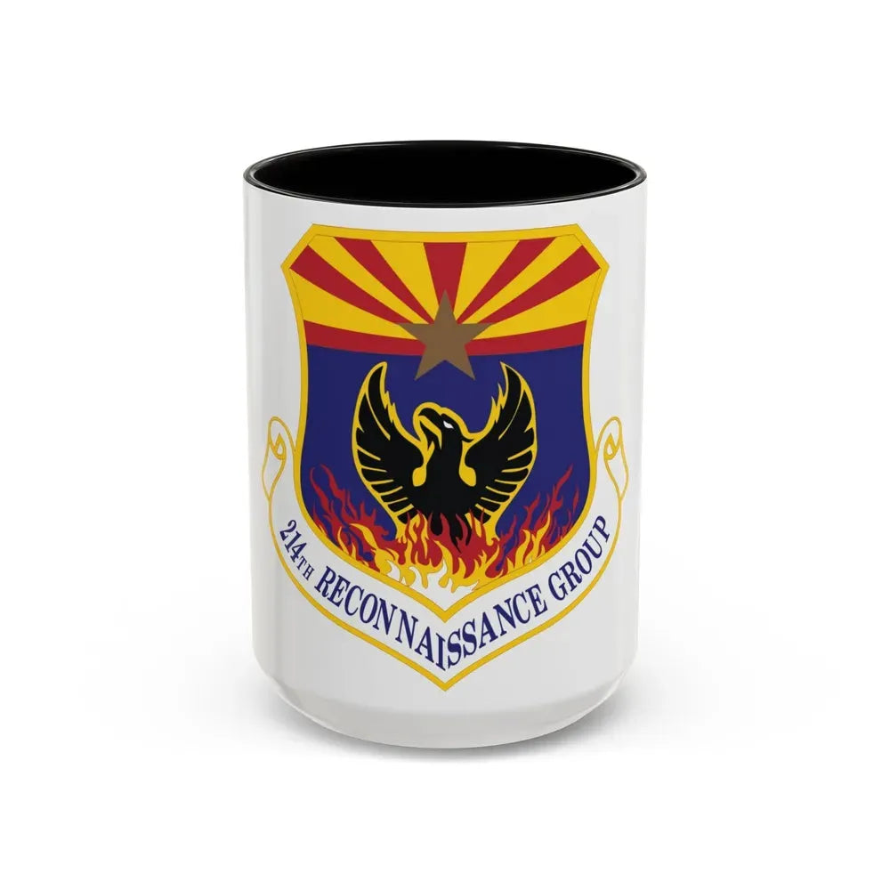 214th Reconnaissance Group (U.S. Air Force) Accent Coffee Mug 15oz Black - Go Mug Yourself