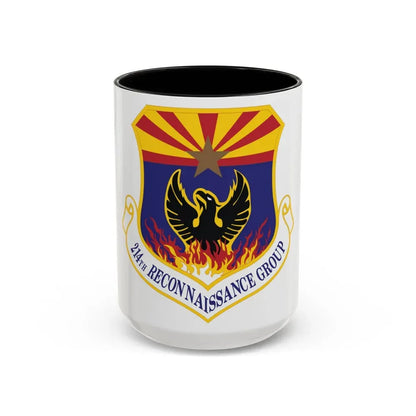 214th Reconnaissance Group (U.S. Air Force) Accent Coffee Mug 15oz Black - Go Mug Yourself