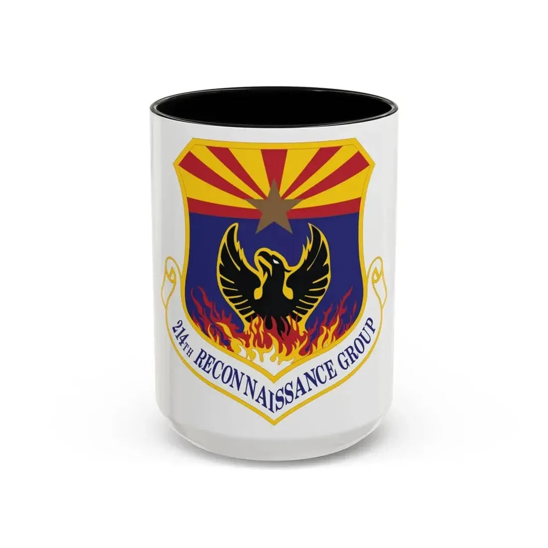 214th Reconnaissance Group (U.S. Air Force) Accent Coffee Mug 15oz Black - Go Mug Yourself