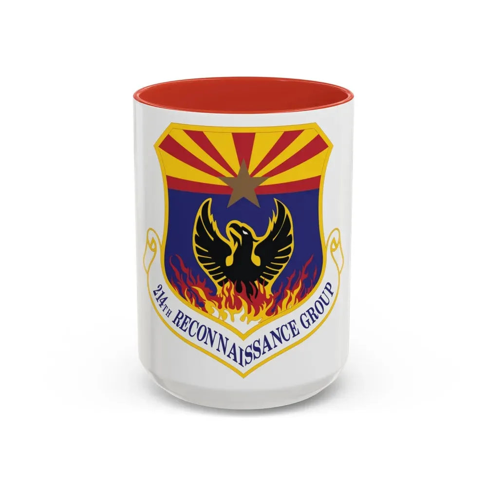 214th Reconnaissance Group (U.S. Air Force) Accent Coffee Mug 15oz Red - Go Mug Yourself
