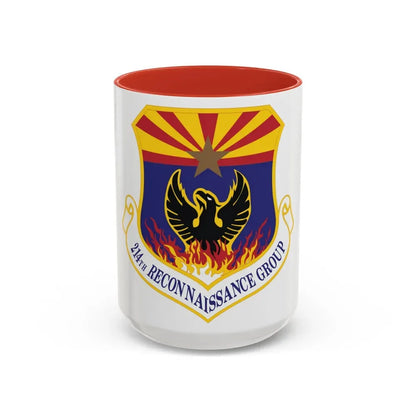 214th Reconnaissance Group (U.S. Air Force) Accent Coffee Mug 15oz Red - Go Mug Yourself