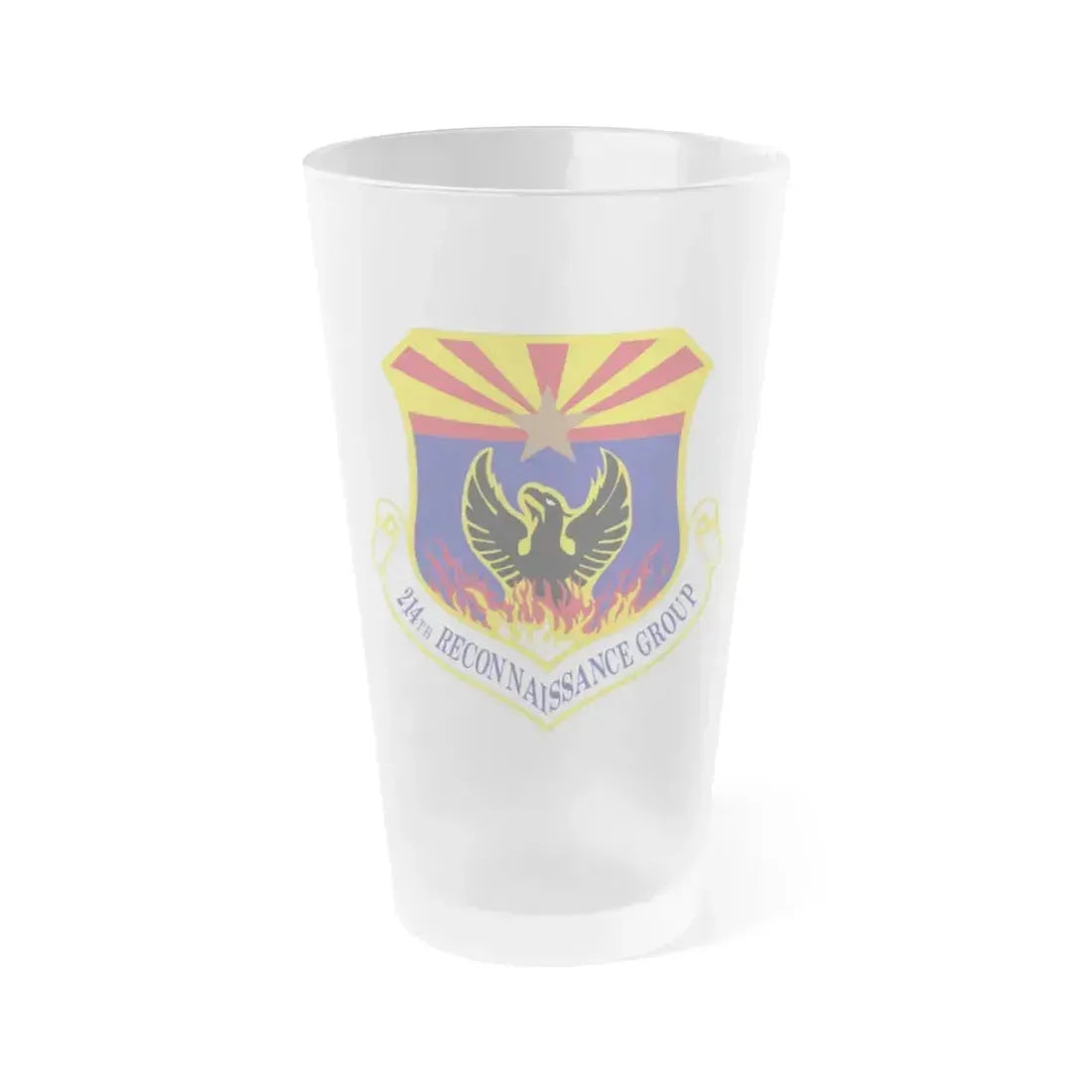 214th Reconnaissance Group (U.S. Air Force) Frosted Pint Glass 16oz 16oz Frosted - Go Mug Yourself