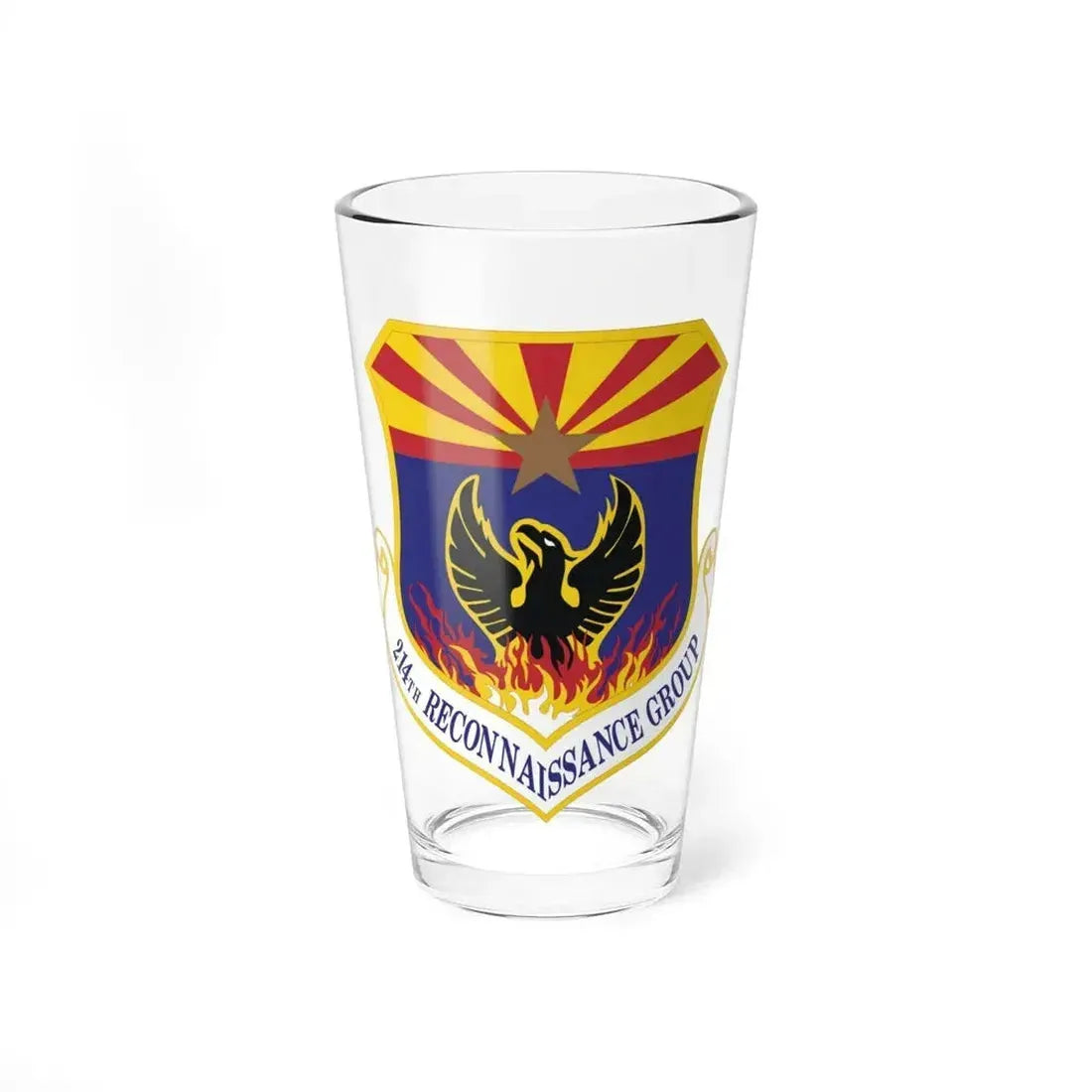 214th Reconnaissance Group (U.S. Air Force) Pint Glass 16oz 16oz - Go Mug Yourself