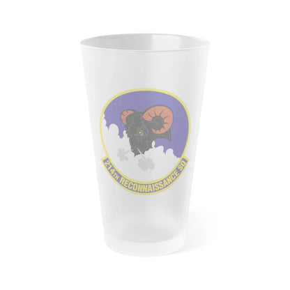 214th Reconnaissance Squadron (U.S. Air Force) Frosted Pint Glass 16oz-16oz-Frosted-Go Mug Yourself