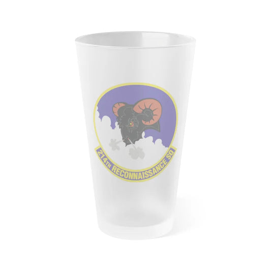 214th Reconnaissance Squadron (U.S. Air Force) Frosted Pint Glass 16oz-16oz-Frosted-Go Mug Yourself